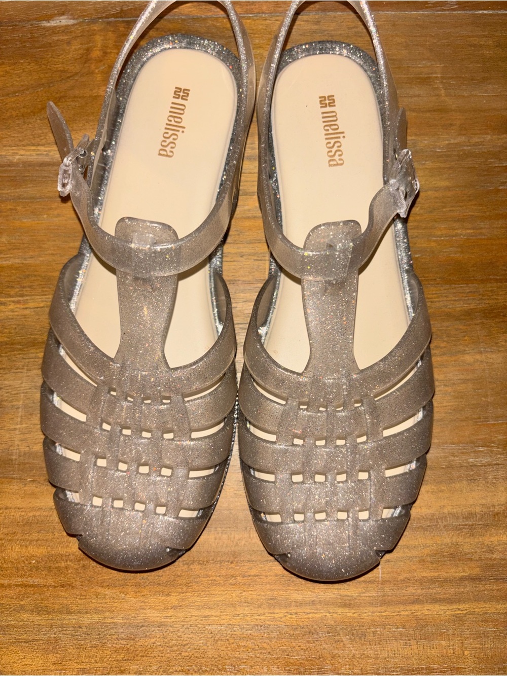 Melissa Clear Glitter Sandals Jelly Shoes 
Women’s Size 10 - Picture 3 of 6